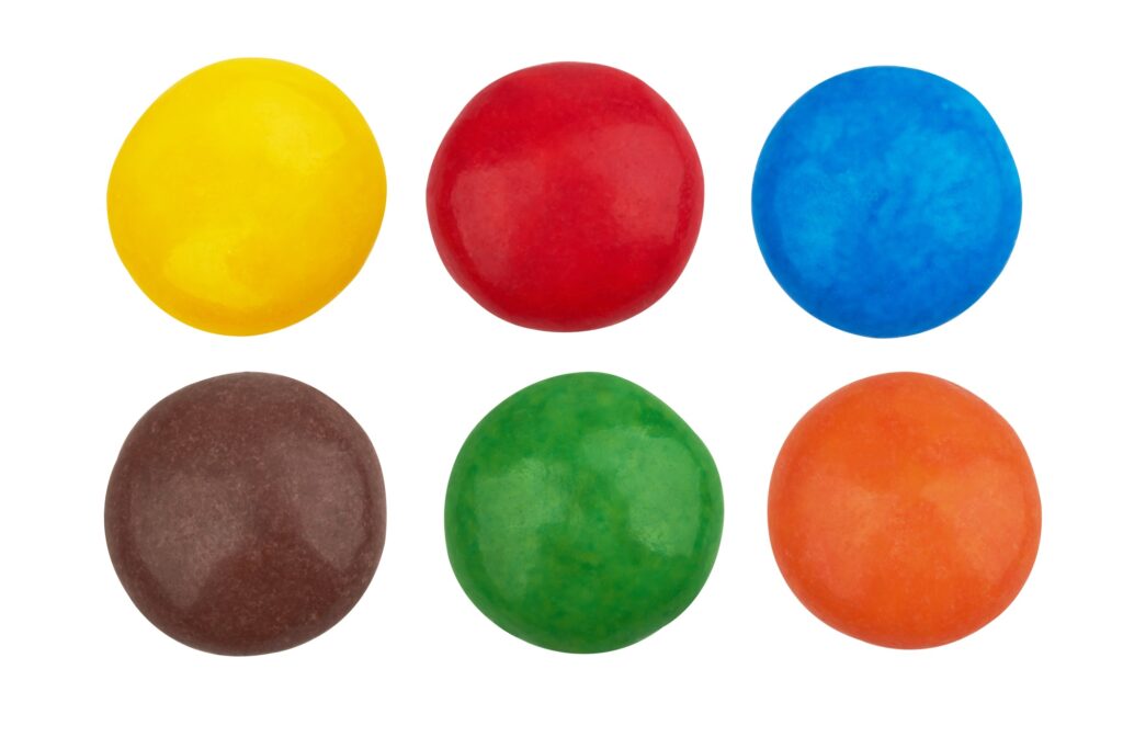 candies on white