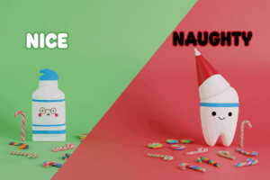Christmas teeth love to smile naughty nice