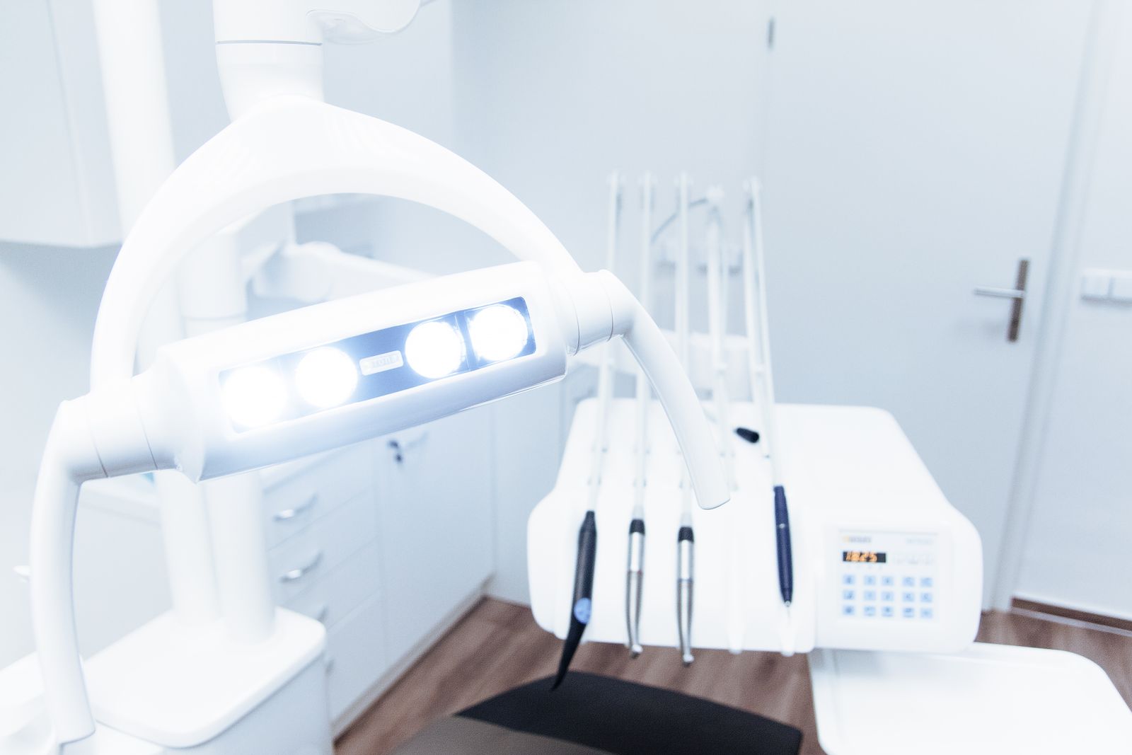 Bright and clean modern dental clinic room with advanced dental equipment